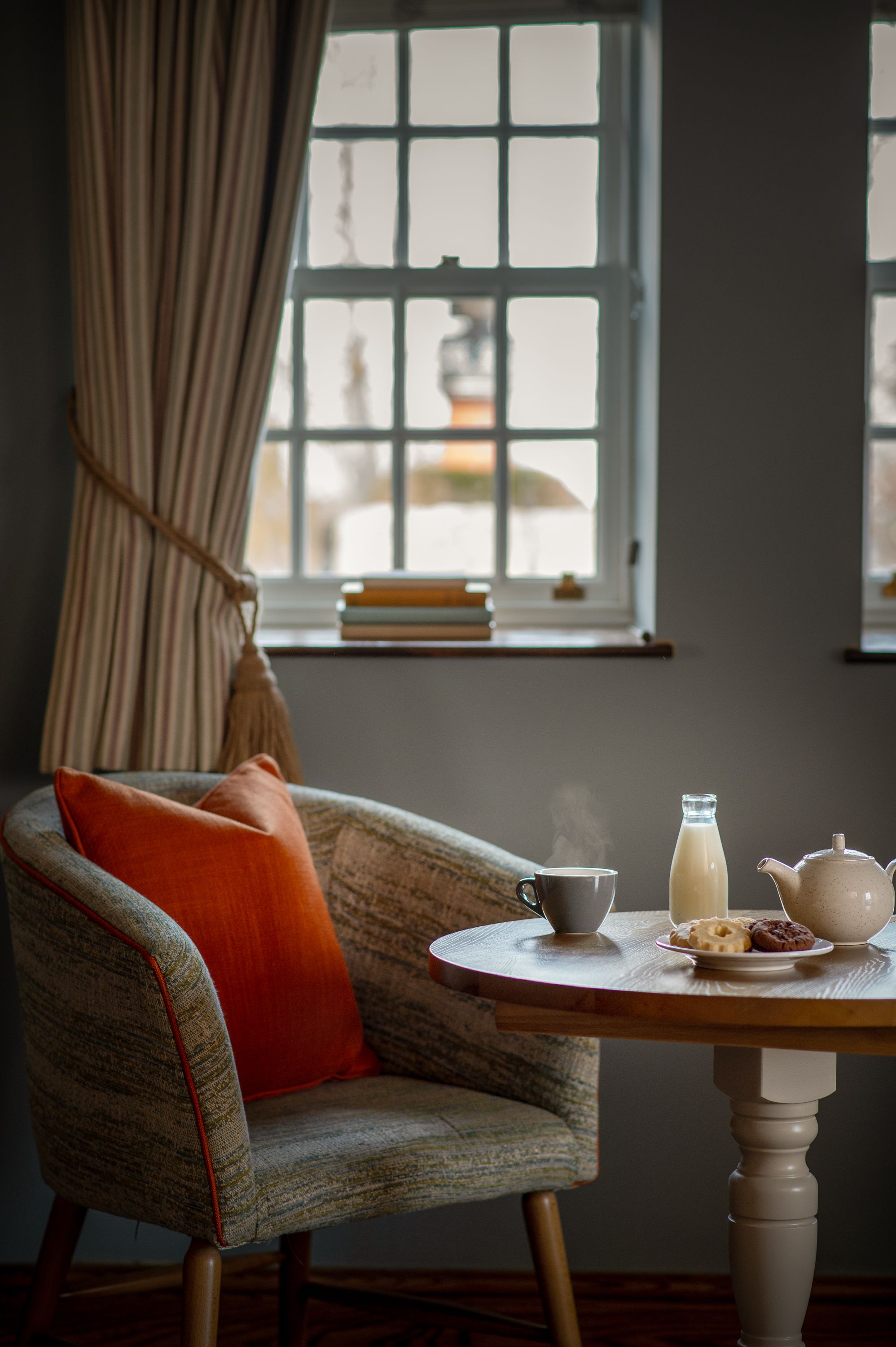 coffee and chair in a bedroom at the royal heysham